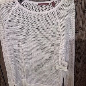 525 American White Mesh Sweater L